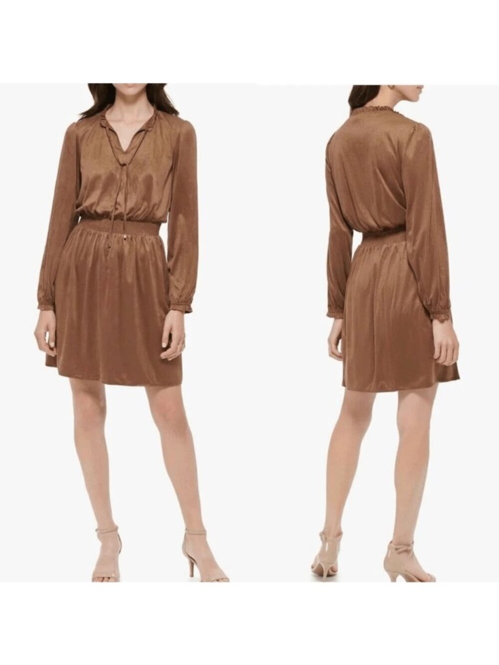 New Tommy Hilfiger Women's Brown Dress Size 10 US with Tags - Picture 5 of 5